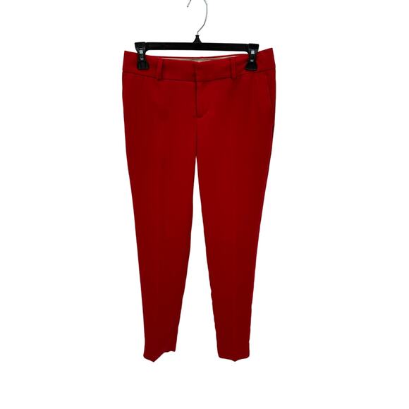 BANANA REPUBLIC Cherry Red Martin Fit Work Trouser Pants // 0 - Picture 1 of 7